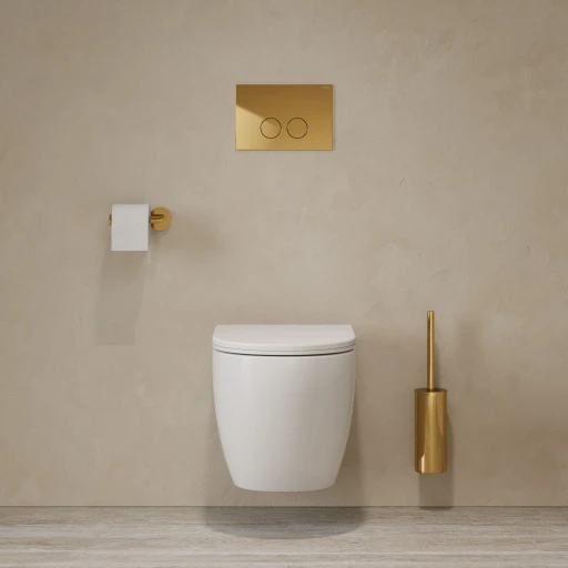 Modern Project Hängend Toilettenbürste Gold poliert (GL)