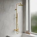 Y Aufputz-Badewannensystem mit Thermostat Gold poliert (GL)