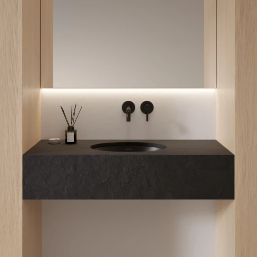 Shell M+  Aufsatzwaschtisch,  38 x 25 cm   Black lava matt (BLV)