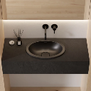 Shell M+  Aufsatzwaschtisch,  38 x 25 cm   Black lava matt (BLV)