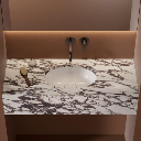 Shell M+  Aufsatzwaschtisch,  38 x 25 cm Weiß glänzend (BP)