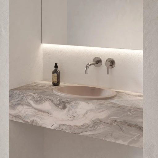 Shell M+  Unterbauwaschtisch  38 x 25 cm dune beige matt (DB)