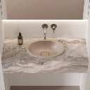 Shell M+  Unterbauwaschtisch  38 x 25 cm dune beige matt (DB)