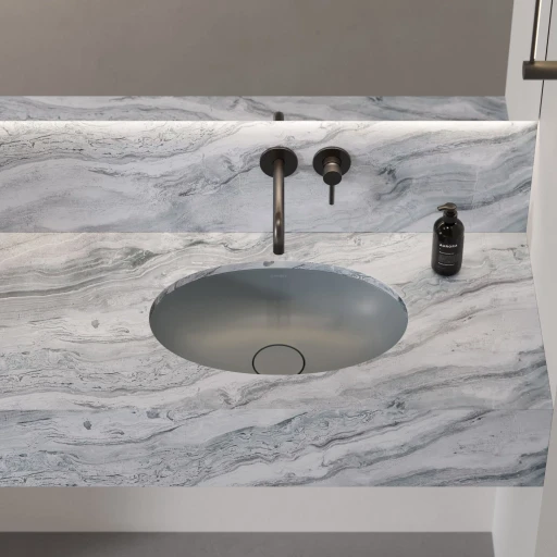 Shell M+  Unterbauwaschtisch 48 x 31 cm Ash grey matt (AG)