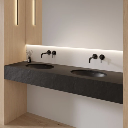 Shell M+  Unterbauwaschtisch 48 x 31 cm Black lava matt (BLV)