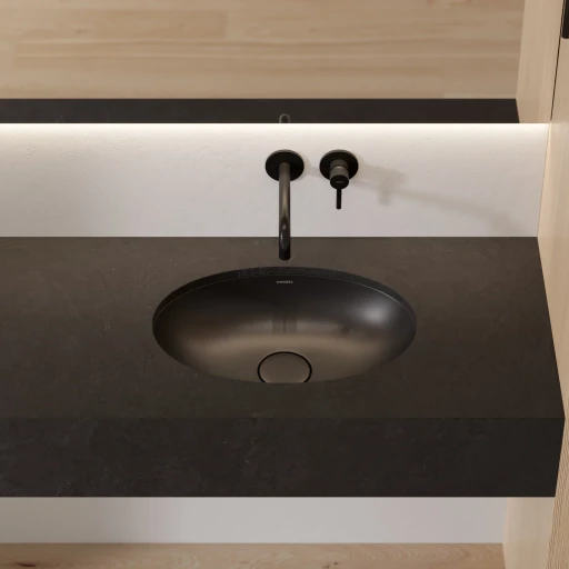 Shell M+  Unterbauwaschtisch 48 x 31 cm Black lava matt (BLV)