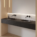 Shell M+  Unterbauwaschtisch 48 x 31 cm Black lava matt (BLV)