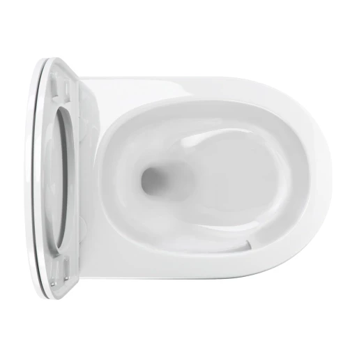 Ottawa Comfort Wand-WC SILENT POWER™ mit WC-Sitz mit Absenkautomatik,54 x 37 cm Weiß glänzend (BP)