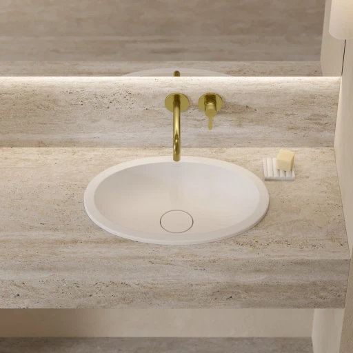 Shell M+  Unterbauwaschtisch 48 x 31 cm Weiß matt (BM)