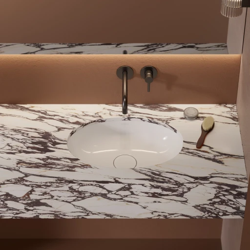 Shell M+  Unterbauwaschtisch 48 x 31 cm Weiß glänzend (BP)