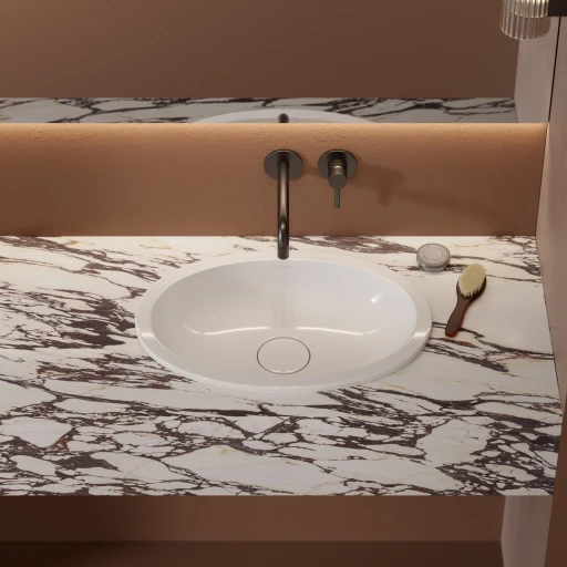 Shell M+  Unterbauwaschtisch 48 x 31 cm Weiß glänzend (BP)