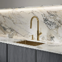 Bend Küchenarmatur mit ausziehbarem Auslauf Messing gebürstet (BSB)