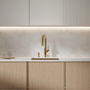 Bend Küchenarmatur mit ausziehbarem Auslauf Gold poliert (GL)