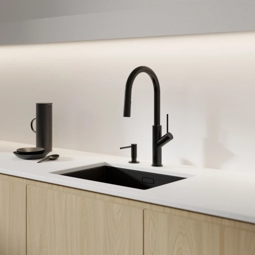 Bend Küchenarmatur mit ausziehbarem Auslauf  Schwarz seidenmatt (BLH)