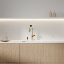 Vita Küchenarmatur mit ausziehbarem Auslauf Gold poliert (GL)