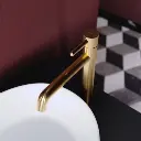 Y Waschtischarmatur hoch,Gold gebürstetet (GLB)