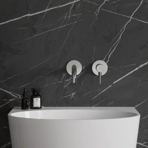 Y Unterputz Waschtischarmatur mit langem Auslauf Chrom poliert (CR)