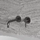 Y Unterputz Waschtischarmatur mit langem Auslauf Graphit gebürstet (GR)