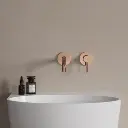 Y Unterputz Waschtischarmatur mit langem Auslauf Kupfer poliert (CP)