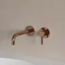 Y Unterputz Waschtischarmatur mit langem Auslauf Kupfer poliert (CP)