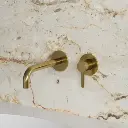 Y Unterputz Waschtischarmatur mit langem Auslauf Gold gebürstetet (GLB)