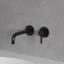 Y Unterputz Waschtischarmatur mit langem Auslauf Schwarz seidenmatt (BLH)