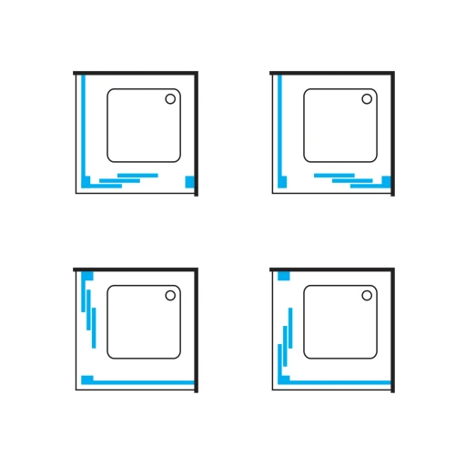 Bronx   Rechteck-Duschkabine mit Schiebetür, 100 x 90 cm Chrom poliert / klarglas (CRTR) BR1090CRTR