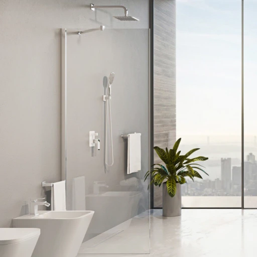Marina Walk-in-Dusche, 90 Chrom poliert / klarglas (CRTR) DNR90XCRTR