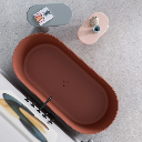OVO M+ Freistehende Badewanne, 160 x 75 cm, Terracotta matt (TE) OVOWWTE
