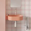 OVO M+ Aufsatz- und Wandwaschtisch - links,Coral matt (CO) 55 x 36 cm OVO555UWLCO