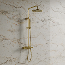 CONTOUR Aufputz-Duschsystem mit Thermostat Gold gebürstetet (GLB) CT8044GLB