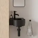 OVO M+ Aufsatz- und Wandwaschtisch - links,Ash grey matt (AG33 x 34 cm OVO335UWLAG (Kopie)