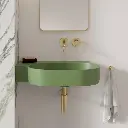 OVO M+ Aufsatz- und Wandwaschtisch - links,Olive matt (OL)64 x 44 cm OVO645UWLOL