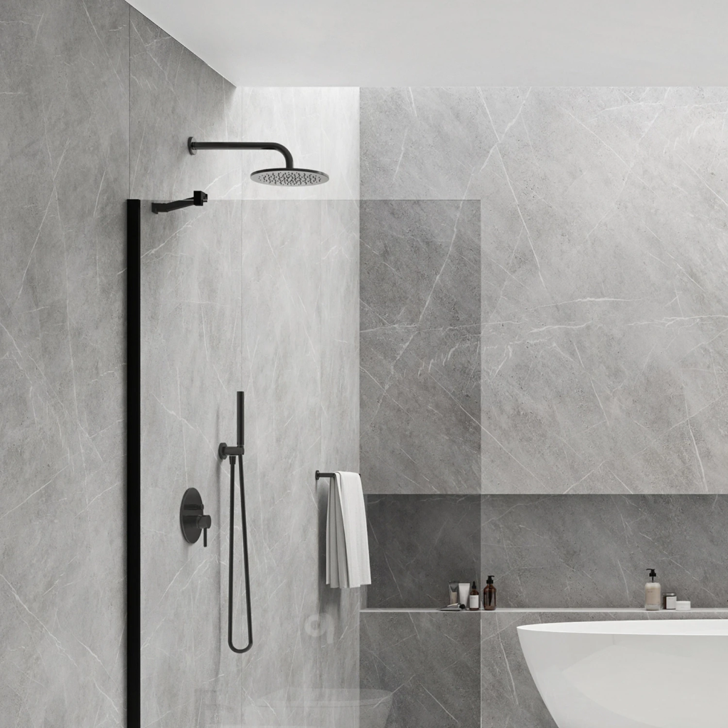 Y Unterputz-Duschsystem Schwarz seidenmatt (BLH)  SYSY18BL