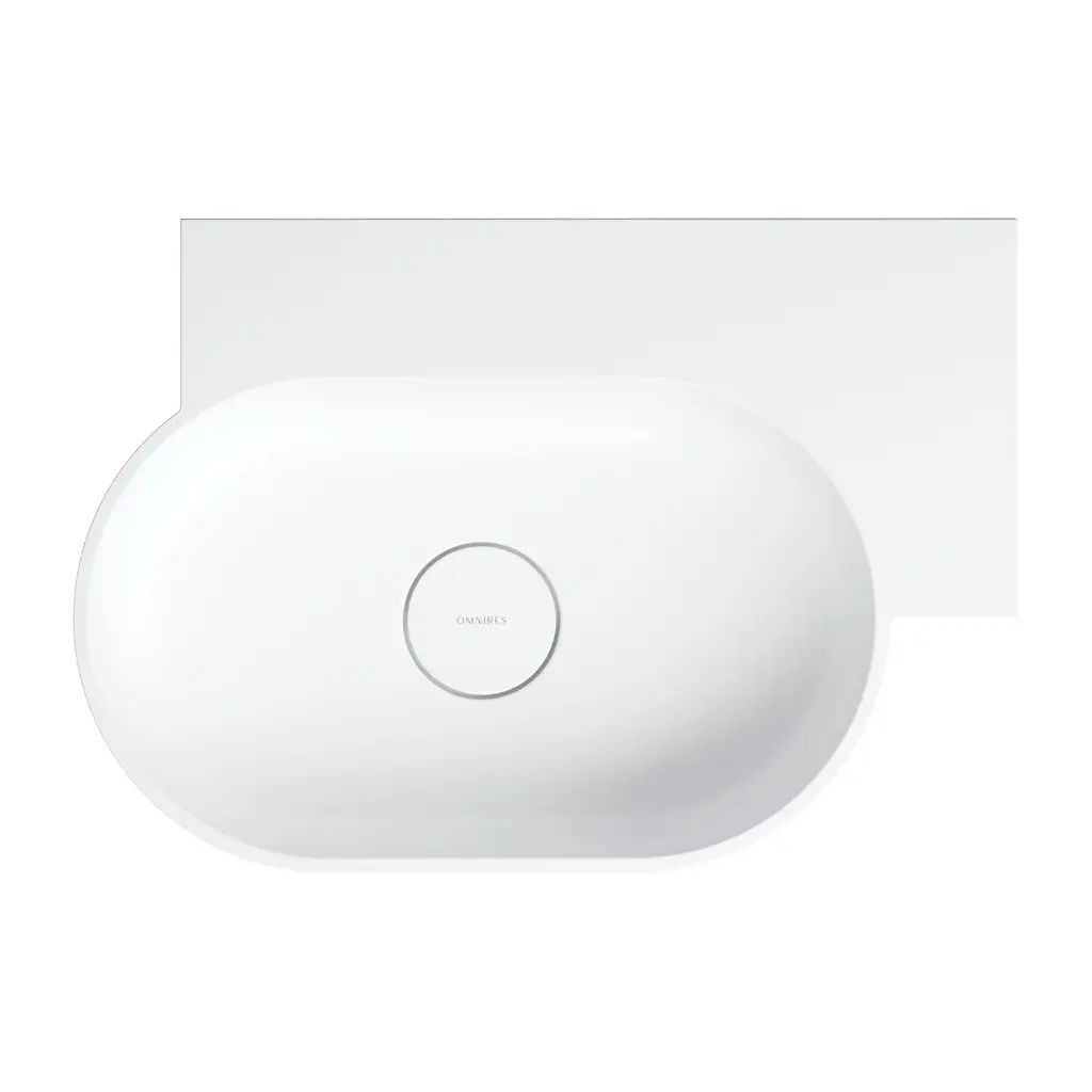 OVO M+ Aufsatz- und Wandwaschtisch - rechts,Weiß matt (BM) 55 x 36 cm OVO555UWPBM