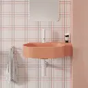 OVO M+ Aufsatz- und Wandwaschtisch - rechts,Coral matt (CO) 55 x 36 cm  OVO555UWPCO