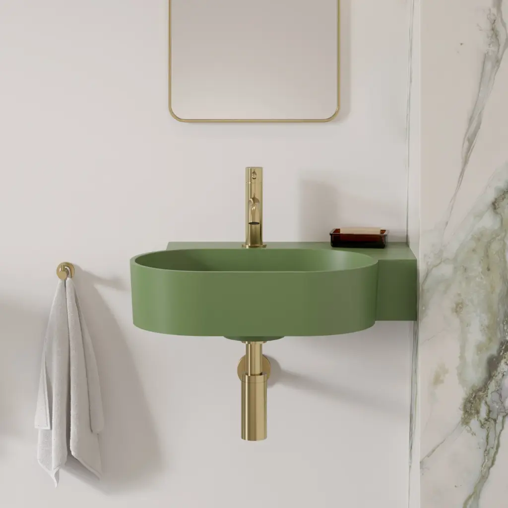 OVO M+ Aufsatz- und Wandwaschtisch - rechts,Terracotta matt (TE) 55 x 36 cm OVO555UWPTE (Kopie)