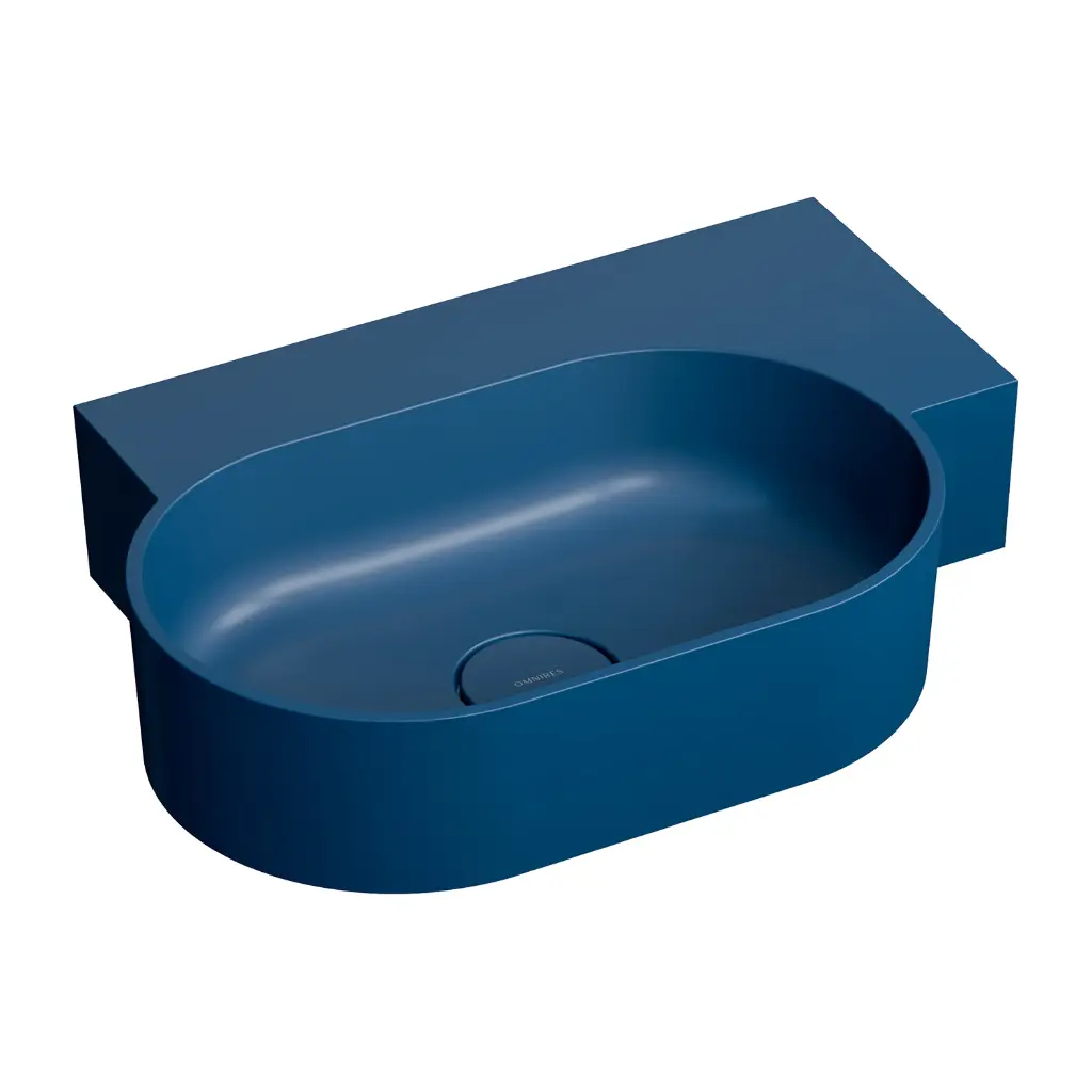 OVO M+ Aufsatz- und Wandwaschtisch - rechts,Midnight blue matt (MB)55 x 36 cm OVO555UWPMB