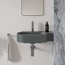 OVO M+ Aufsatz- und Wandwaschtisch - rechts,Ash grey matt (AG)55 x 36 cm OVO555UWPAG