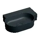 OVO M+ Aufsatz- und Wandwaschtisch - rechts,Black lava matt (BLV)55 x 36 cm OVO555UWPBLV