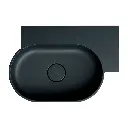 OVO M+ Aufsatz- und Wandwaschtisch - rechts,Black lava matt (BLV)55 x 36 cm OVO555UWPBLV