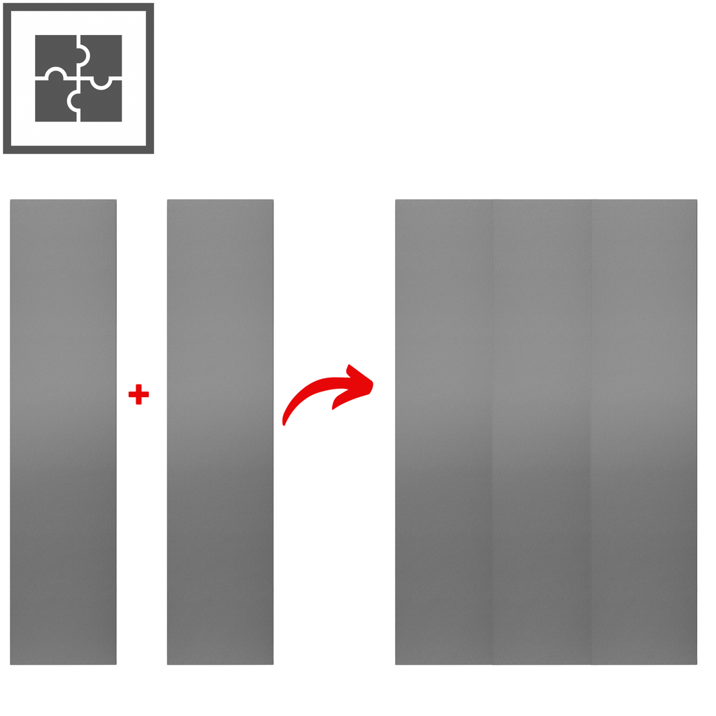 MPC Paneel Brushed Steel XL 60x265cm