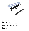 Lowfix Duschrinne mit Vollblende, 100 cm Schwarz seidenmatt (BLH) LOWFIX100GBL