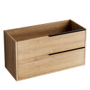 LISTELLO-Schrank 60 x 45 x 54 cm. 2 Hängeschubladen mit mattschwarzem Griff TA060.N