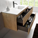DUO-Schrank 100 x 45 x 54 cm. 2 Hängeschubladen, Farbe: Sand CD100.N