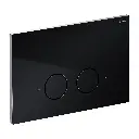 ECO FLUSH SET Strongframe Vorwandelement mit ECO-Spülung für Wand-WC + STEEL-R45 WC-Betätigungsplatte aus Edelstahl  Schwarz seidenmatt (BLH)STFWCECO1R45-RBL