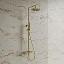 Y Aufputz-Duschsystem mit Thermostat Gold gebürstet (GLB) Y1244SUGLB