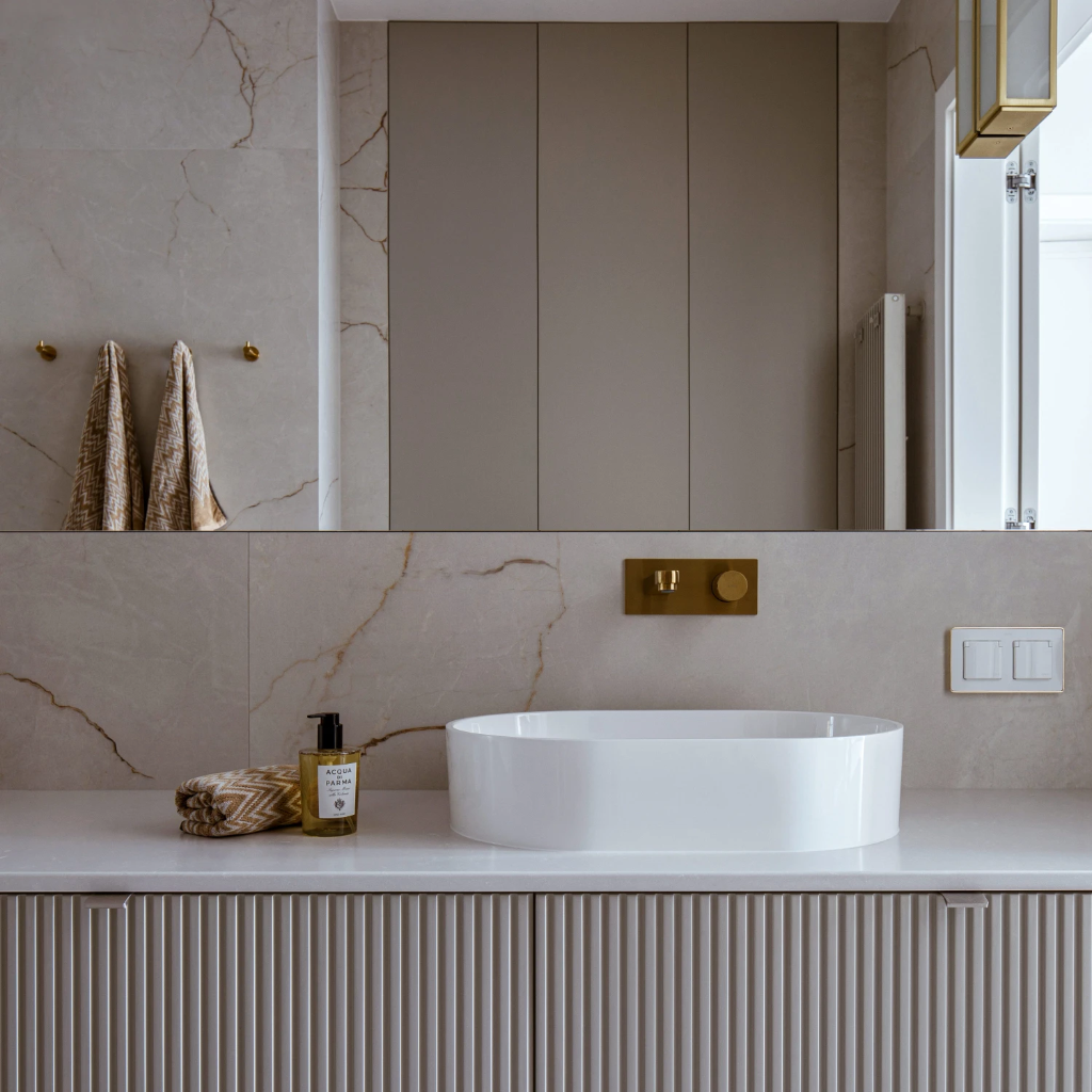 Contour Unterputz Waschtischarmatur Gold gebürstet CT8015GLB