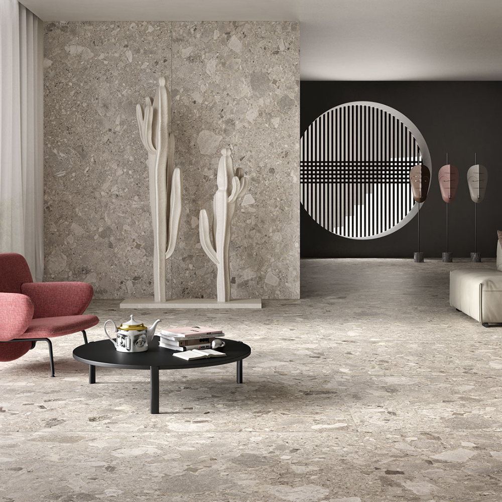 120x120cm COEM Effect Grey Matt 6mm 