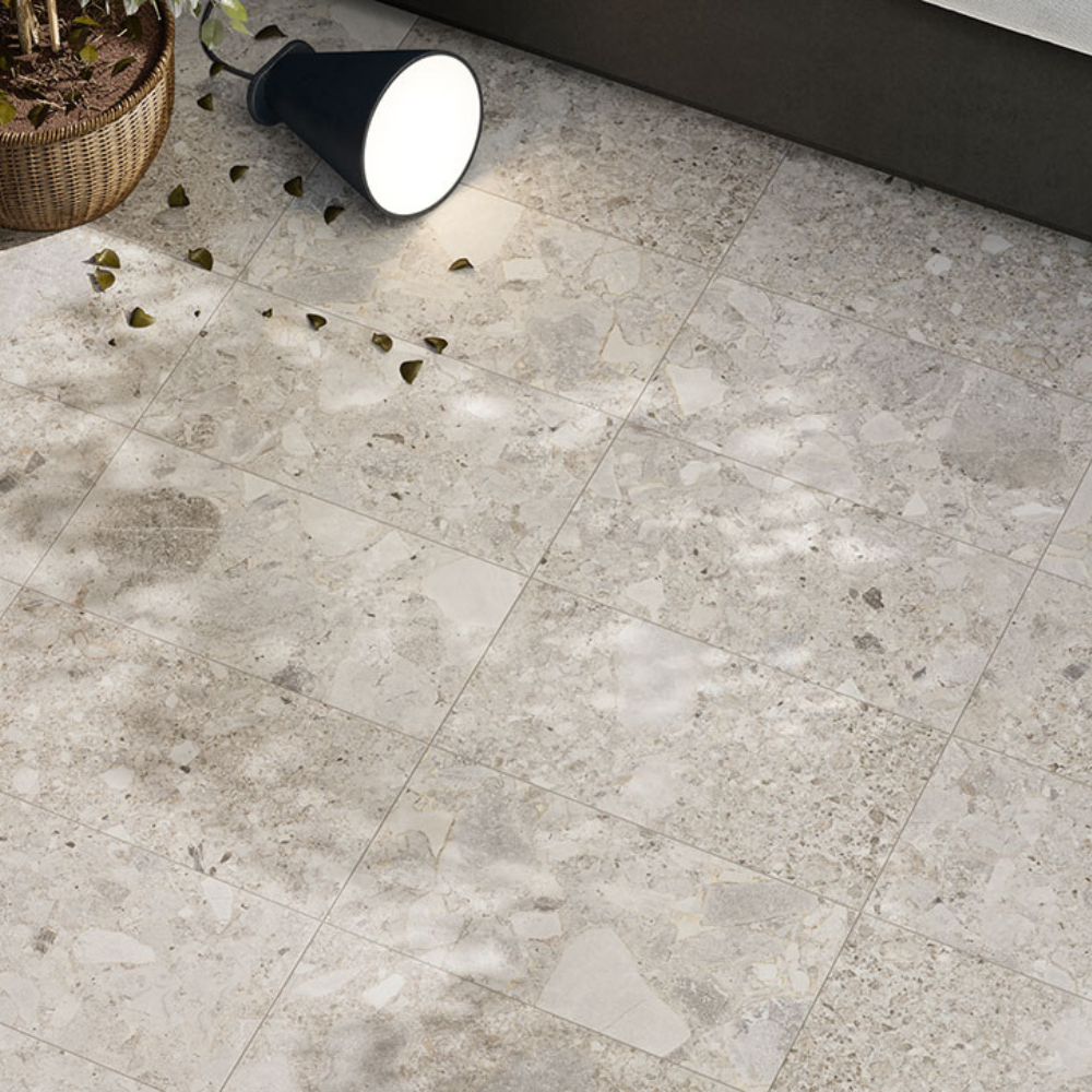  60,4x120,8cm Frammenta Bianco Halbpoliert  9mm